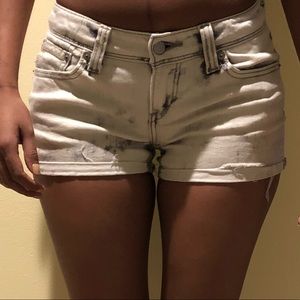 Levi denim acid gray & white wash shorts size 25
